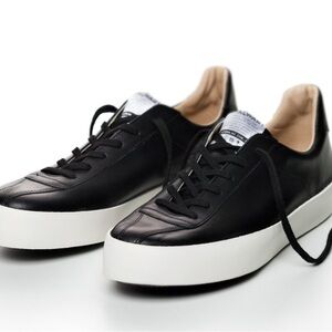 Spalwart Court Low Nappa Leather Black and White Sneakers | 38